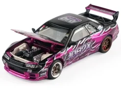 Pandem R32 "Echo Gao - 1087X" Black and Purple 1/64 Diecast Model Car by XCarToys