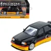 Pandem Rocket Bunny 190E Black with Red and Yellow Stripes "Diecast Con Madrid 2026 Event Edition" 1/64 Diecast Model Car by Inno Models