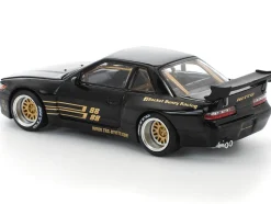 Pandem S13 RHD (Right Hand Drive) Black with Gold Accents 1/64 Diecast Model Car by Pop Race