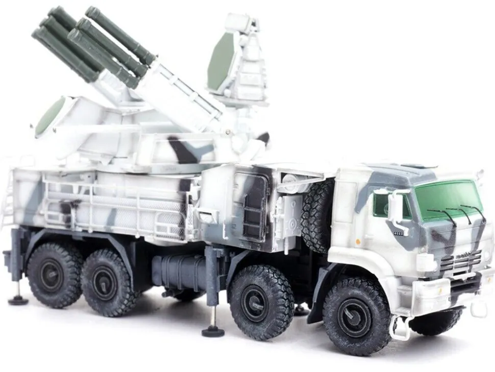 Pantsir S1 96K6 Self Propelled Air Defense Weapon System Winter Camouflage Russia s Arctic Forces Armor Premium Series 1/72 Diecast Model Panzerkampf 12215PA