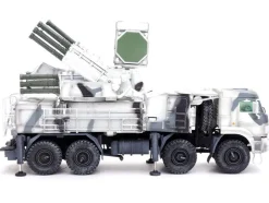 Pantsir S1 96K6 Self Propelled Air Defense Weapon System Winter Camouflage Russia s Arctic Forces Armor Premium Series 1/72 Diecast Model Panzerkampf 12215PA