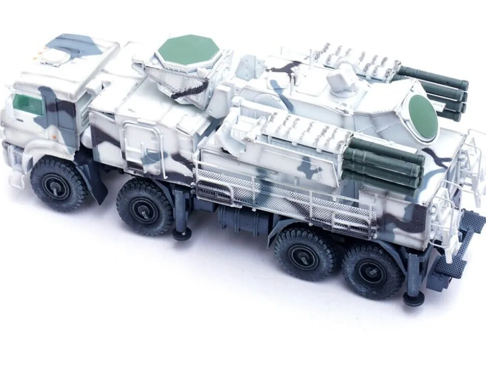 Pantsir S1 96K6 Self Propelled Air Defense Weapon System Winter Camouflage Russia s Arctic Forces Armor Premium Series 1/72 Diecast Model Panzerkampf 12215PA
