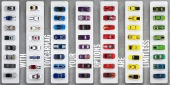 10pc Clip-On Magnets Clip and Display 1/64 Scale Model Cars Toyscarmag TCM43069
