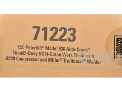 Peterbilt 536 Auto-Crane Titan 85-Body HC14-Crane Work Truck with Miller EnPak White 