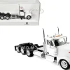 Peterbilt 589 3-Axel Day Cab White 1/87 (HO) Plastic Model Car by HO Logistics