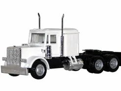 Peterbilt Long Tractor White 1/87 (HO) Plastic Model Car by Promotex