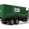 Peterbilt 567 Refuse Garbage Truck with 40 Yard Roll-Off Container "Waste Management" White and Green 1/34 Diecast Model by First Gear