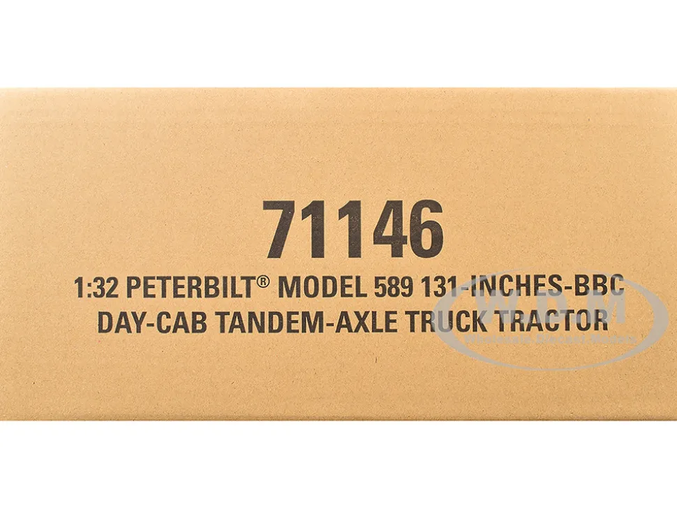 Peterbilt 589 Tandem-Axle Truck Tractor with Day Cab Legendary Red "Transport Series" 1/32 Diecast Model by Diecast Masters