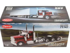 Peterbilt 589 Tridem-Axle Truck Tractor with Day Cab Legendary Red 