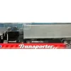 Peterbilt 379 Truck Black with Silver Container "Transporter" Series 1/32 Diecast Model by Welly