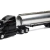 Peterbilt 387 Truck Black with Tanker Trailer Silver "Long Haul Truckers" Series 1/43 Diecast Model by New Ray