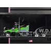 1973 Peterbilt 359 Truck Tractor Black and Lime Green with Graphics 1/64 Diecast Model by IXO Models