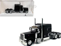 Peterbilt 389 Truck Tractor with Sleeper Cab Black 1/87 (HO) Plastic Model Car by HO Logistics