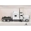 Peterbilt 389 Truck Tractor with Sleeper Cab White 1/87 (HO) Plastic Model Car by HO Logistics