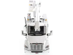 Peterbilt 536 Truck with Altec AA55 Aerial Service Body White Transport Series 1/32 Diecast Model Diecast Masters 71105