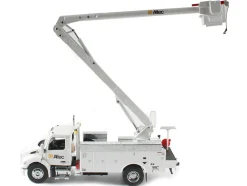 Peterbilt 536 Truck with Altec AA55 Aerial Service Body White Transport Series 1/32 Diecast Model Diecast Masters 71105