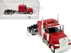 Peterbilt 589 Truck with 72 Inch Sleeper Red 1/87 (HO) Plastic Model Car by HO Logistics