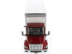 Peterbilt 536 Truck with Supreme Signature Van Body Red Metallic Transport Series 1/32 Diecast Model Diecast Masters 71106