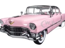1955 Pink Cadillac Fleetwood Series 60 Special Elvis Presley 1/18 Diecast Model Car Greenlight 12950
