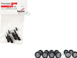 Planetary Hubs Wheel Set (2 Front and 4 Rear) 1/87 (HO) Plastic Model by Promotex