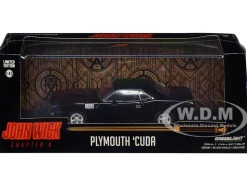 1971 Plymouth Barracuda Black John Wick Chapter 4 2023 Movie Hollywood Series 1/43 Diecast Model Car Greenlight 86641