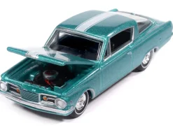 1965 Plymouth Barracuda Formula S Turquoise Metallic with White Stripe 