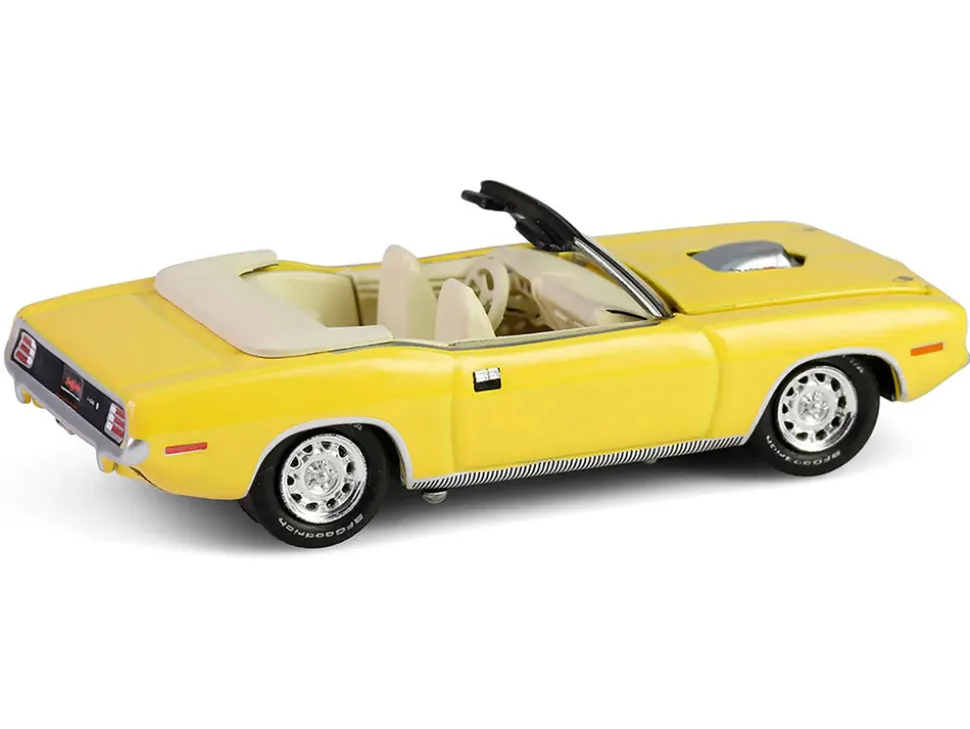 1970 Plymouth 'Cuda Convertible Yellow "Barrett-Jackson" Series 15 1/64 Diecast Model Car by Greenlight