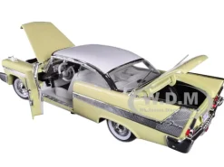 1958 Plymouth Fury Timeless Classics Yellow White Top 1/18 Diecast Model Car Motormax 73115