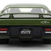 1972 Plymouth GTX Green Metallic with Matt Black Hood and Gold Stripes "Bigtime Muscle" Series 1/24 Diecast Model Car by Jada