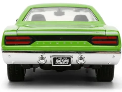 1970 Plymouth Road Runner #938 Green and Gray Metallic "Bigtime Muscle" Series 1/24 Diecast Model Car by Jada