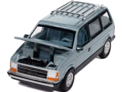 1987 Plymouth Voyager Van Ice Blue Metallic and Twilight Blue Metallic 2-Tone with Blue Interior