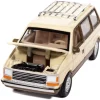 1987 Plymouth Voyager Van Light Cream and Golden Bronze Metallic 2-Tone "Mighty Minivans" Series 1/64 Diecast Model Car by Auto World