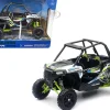 Polaris RZR XP 1000 Dune Buggy White Lightning and Bright Green 1/18 Diecast Model New Ray 57593C