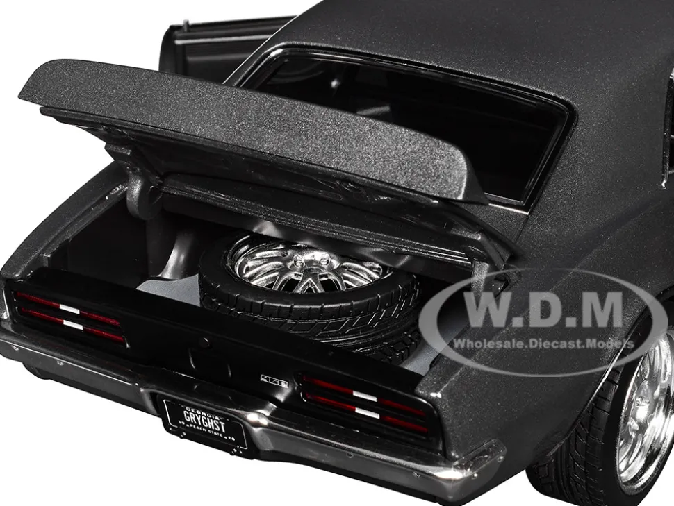 1968 Pontiac Firebird Street Fighter "Silver Bird" Gun Metal Gray Metallic Limited Edition to 400 pieces Worldwide 1/18 Diecast Model Car by ACME