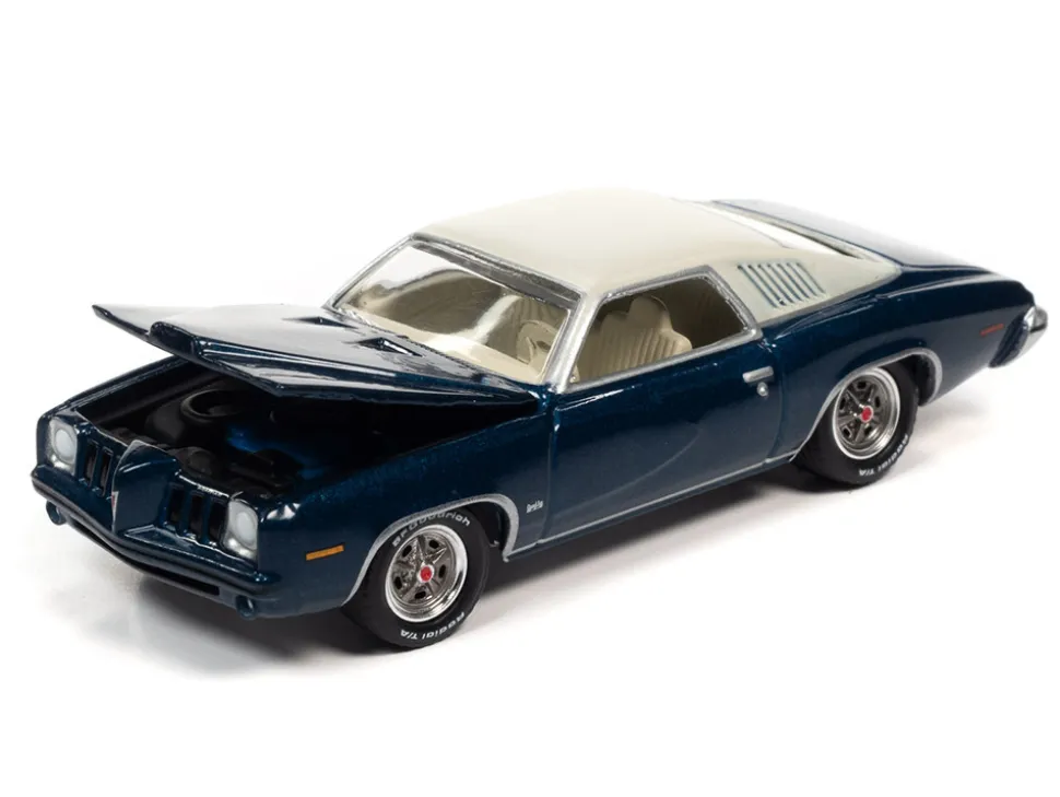 1973 Pontiac Grand Am Admirality Blue Metallic with Cream Top Classic Gold Collection Series Limited Edition 9478 pieces Worldwide 1/64 Diecast Model Car Johnny Lightning JLCG026 JLSP163 A
