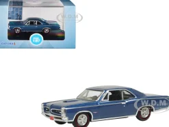 1966 Pontiac GTO Fontaine Blue Metallic 1/87 HO Scale Diecast Model Car Oxford Diecast 87PG66001