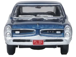 1966 Pontiac GTO Fontaine Blue Metallic 1/87 HO Scale Diecast Model Car Oxford Diecast 87PG66001