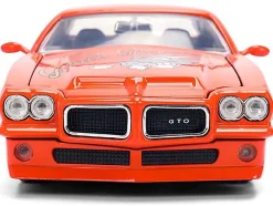 1971 Pontiac GTO "Goat's Revenge" Orange with Graphics "Bigtime Muscle" Series 1/24 Diecast Model Car by Jada