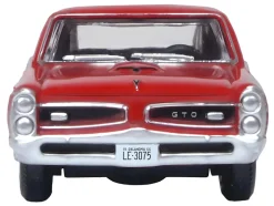 1966 Pontiac GTO Montero Red 1/87 (HO) Scale Diecast Model Car Oxford Diecast 87PG66002