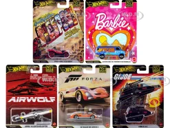 Pop Culture 2025 5 piece Set Q "Premium Series" Diecast Model Cars by Hot Wheels