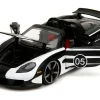 Porsche Carrera GT Convertible #05 Black with White Graphics "Hyper-Spec" Series 1/24 Diecast Model Car by Jada