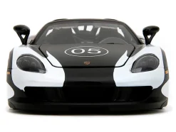 Porsche Carrera GT Convertible #05 Black with White Graphics "Hyper-Spec" Series 1/24 Diecast Model Car by Jada