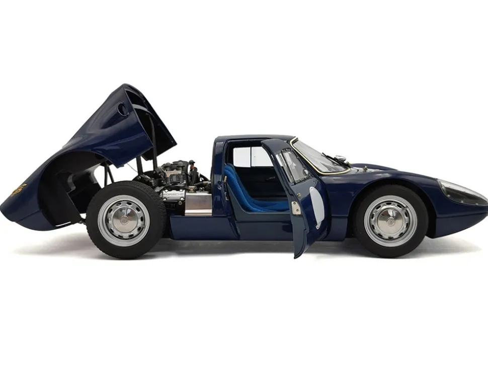 Porsche 904 Carrera GTS Dark Blue with White Stripe "Bonhams Scottsdale Auction 2017" Limited Edition to 1000 pieces Worldwide 1/18 Diecast Model Car by CMC