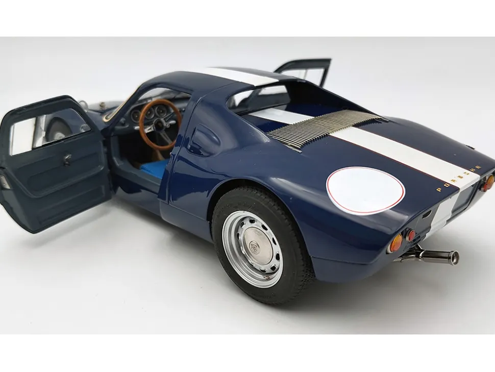 Porsche 904 Carrera GTS Dark Blue with White Stripe "Bonhams Scottsdale Auction 2017" Limited Edition to 1000 pieces Worldwide 1/18 Diecast Model Car by CMC