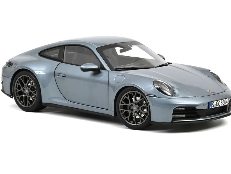 2024 Porsche 911 Carrera Polar Silver Metallic 1/18 Diecast Model Car by Norev