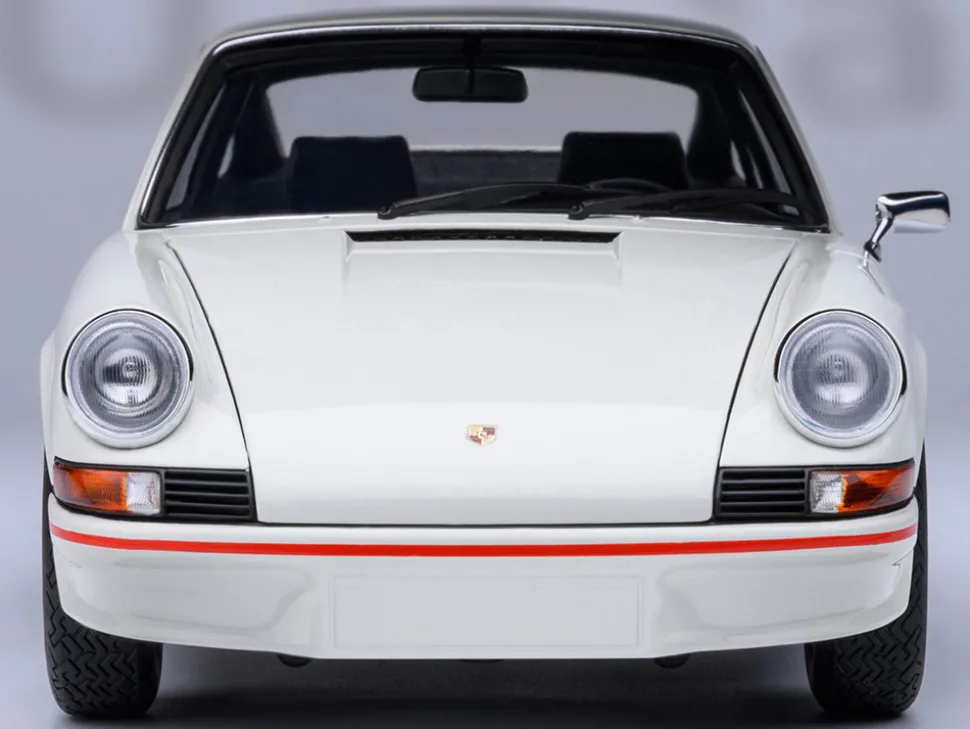 Porsche 911 Carrera 2.7 RS Grand Prix White with Red Stripes and Wheels 1/18 Model Car by Autoart