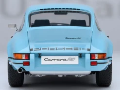 Porsche 911 Carrera 2.7 RS Gulf Blue with Black Stripes and Wheels 1/18 Model Car by Autoart