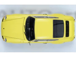 Porsche 911 Carrera 2.7 RS Light Yellow with Green Stripes and Wheels 1/18 Model Car by Autoart
