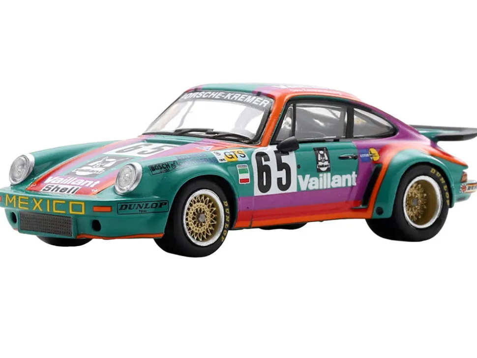 Porsche 911 Carrera RSR #65 Juan Carlos Bolanos - Andres Contreras - Billy Sprowls "Porsche Kremer Racing Team" "24 Hours of Le Mans" (1975) 1/64 Model Car by Spark
