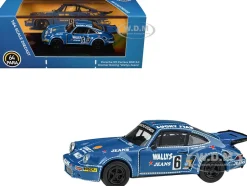 1975 Porsche 911 Carrera RSR 3.0 #6 "Kremer Racing - Wallys Jeans" Blue 1/64 Diecast Model Car by Paragon Models